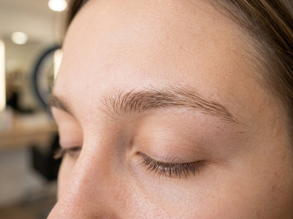 Cejas naturales antes del procedimiento